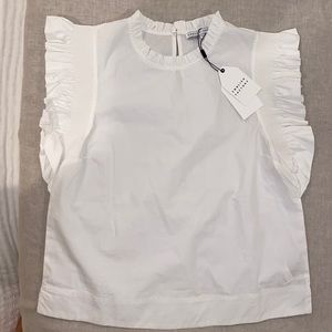 NWT—Cutest English Factory white top size L